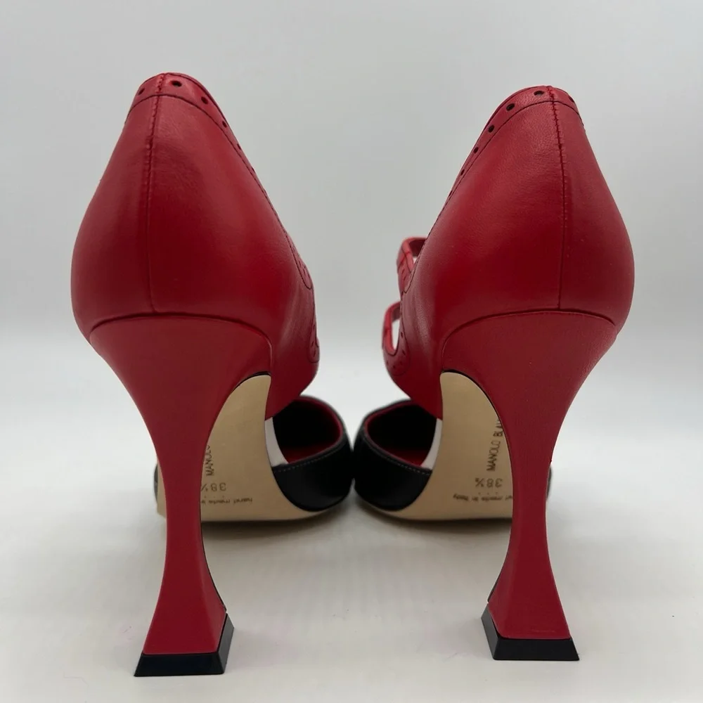 Manolo Blahnik Monzubo Bicolored Mary Jane Pumps - Picture 3 of 14